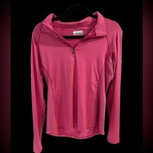 Columbia Women’s Quarter‎ Zip Pink Large Excellent Condition